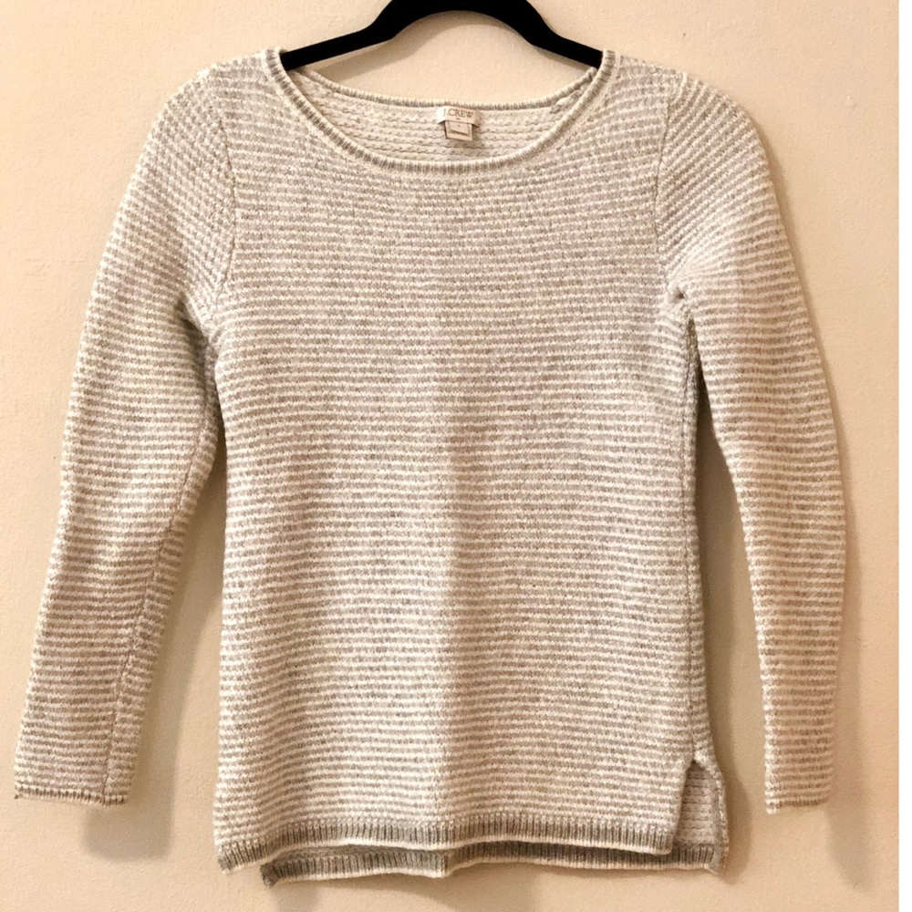 {J. Crew} NWOT Light grey crew neck sweater
